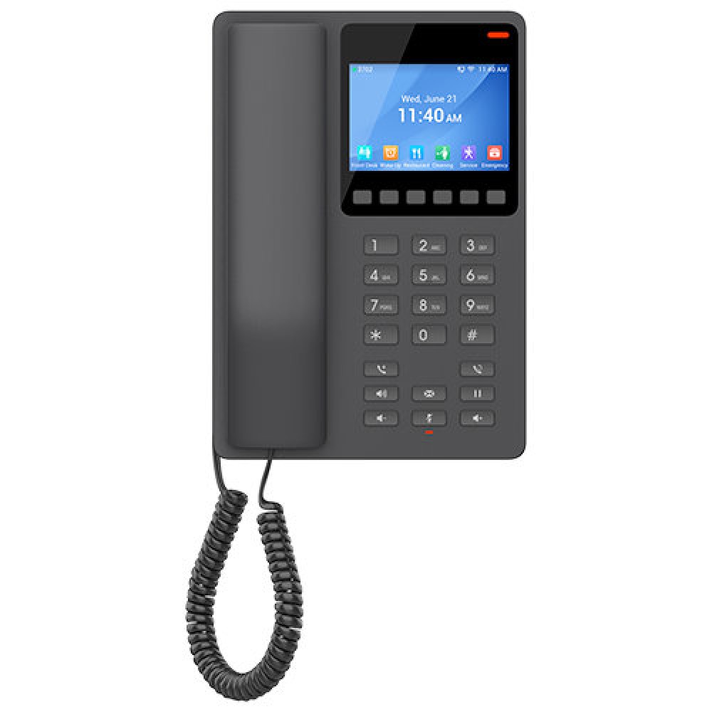Grandstream GHP631 Готельний IP-телефон чорний з дисплеєм Grandstream GHP631 Готельний IP-телефон чорний з дисплеєм