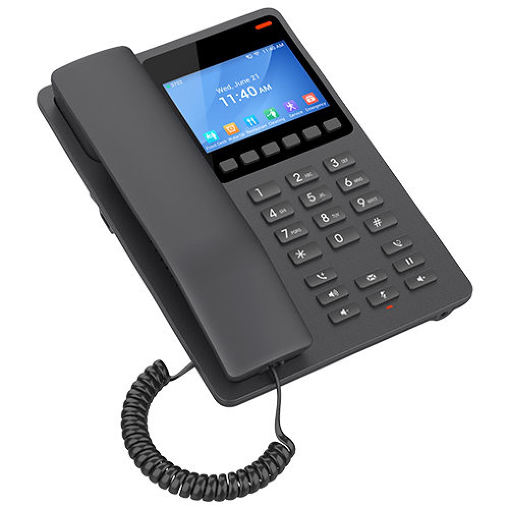 Grandstream GHP631W Готельний IP-телефон Wi-Fi чорний з дисплеєм Grandstream GHP631W Готельний IP-телефон Wi-Fi чорний з дисплеєм